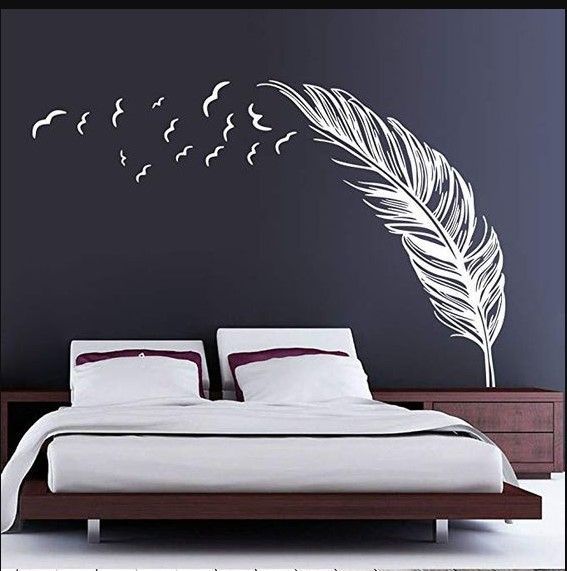 White bedroom store wall stickers